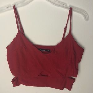 Red crop top